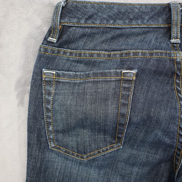 Banana Republic Pants Womens 0 Blue Flare Low Stretch Zip Dark Wash Denim Jeans - Picture 14 of 16